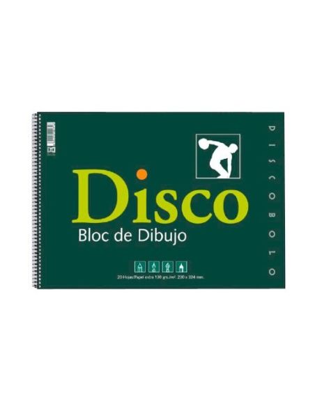 Bloc Dibujo 20H 23X34 130Gr Folio Prolongado Sin Recuadro Espiral