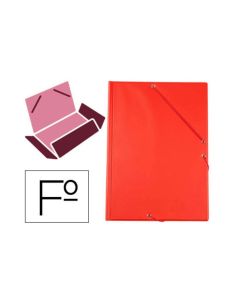 Carpeta Forrada Solapas Folio Pp Rojo
