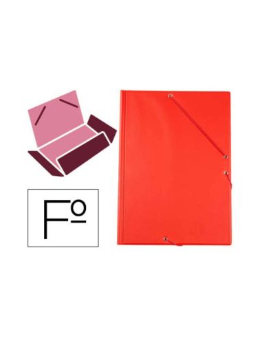 Carpeta Forrada Solapas Folio Pp Rojo