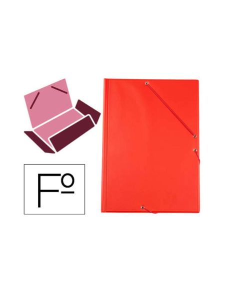 Carpeta Forrada Solapas Folio Pp Rojo