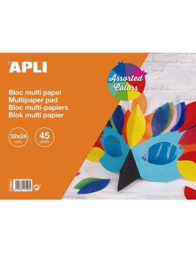 Bloc Papeles Surtidos 32 x 24 Cm 45 Hojas