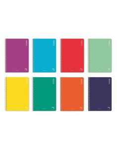 Bloc Espiral Pacsa 1/4 Liso 80H Tapa Normal Colores Surtidos (16307)