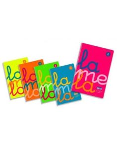 Bloc Espiral Lamela Folio Cuadrovia 4 Mm Tapa Polipropileno Fluor 80 Hojas Colores Surtidos