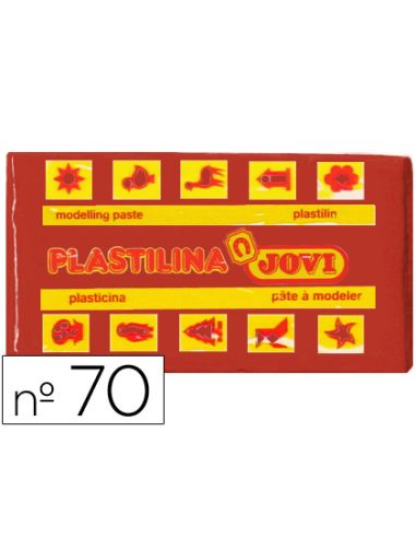 Plastilina Jovi 70 Marron Unidad Tamaño Pequeño