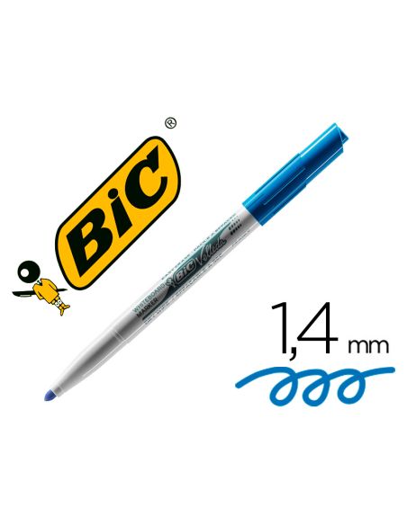 Rotulador Azul Bic Velleda Para Pizarra Punta Redonda 1,4 Mm