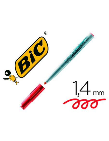 Rotulador Bic Velleda Para Pizarra Rojo Punta Redonda 1,4 Mm