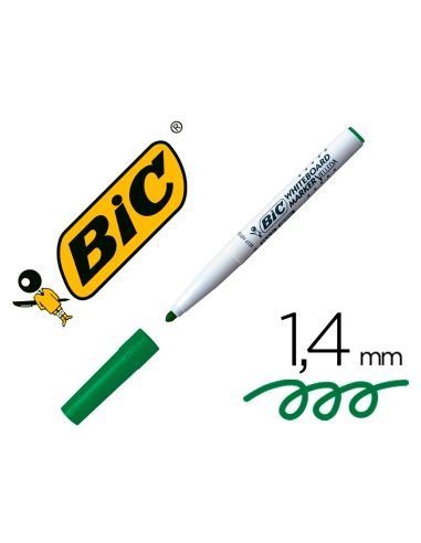 Rotulador Bic Velleda Para Pizarra Verde Punta Redonda 1,4 Mm