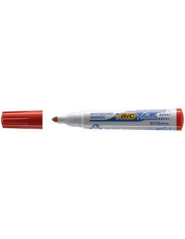 Rotulador Bic Velleda Para Pizarra Rojo Punta Redonda 1,3 Mm