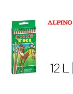 Lapices De Colores Alpino Tri Estuche De 12 Colores Surtidos