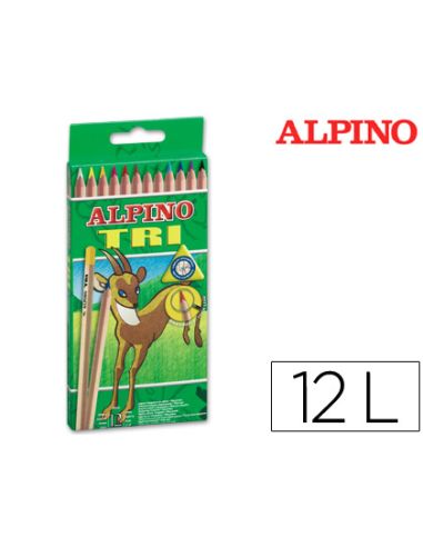 Lapices De Colores Alpino Tri Estuche De 12 Colores Surtidos