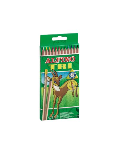 Lapices De Colores Alpino Tri Estuche De 12 Colores Surtidos