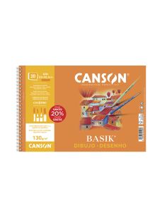 Bloc Dibujo Basik Din A4+ Espiral 23 X 32.5 Cm 20 Hojas Microperforado Con Recuadro 2