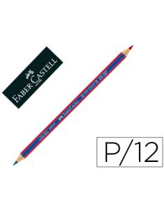 Lapices bicolor faber castell fino hexagonal rojo/azul unidad