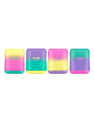 Sacapuntas Milan Compact Sunset Plastico 2 Usos Colores Surtidos